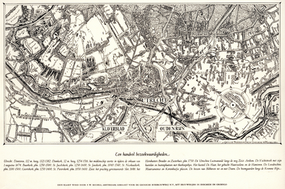 203069 Gestileerde kaart van een gedeelte van de provincie Utrecht, met het gebied tussen Vreeland en Cothen, met de ...